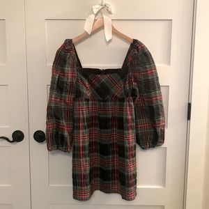 NWT J Crew taffeta tartan plaid dress